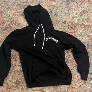 Privileged Black Pullover Hoodie Jacket - Lightweight Men's Shirt Jacket